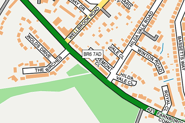BR6 7AD map - OS OpenMap – Local (Ordnance Survey)