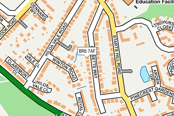 BR6 7AF map - OS OpenMap – Local (Ordnance Survey)