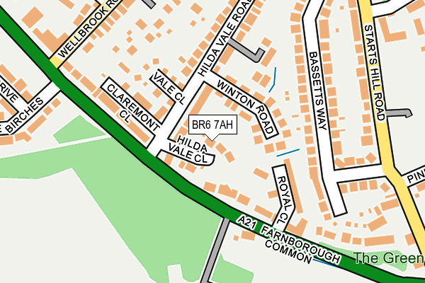 BR6 7AH map - OS OpenMap – Local (Ordnance Survey)
