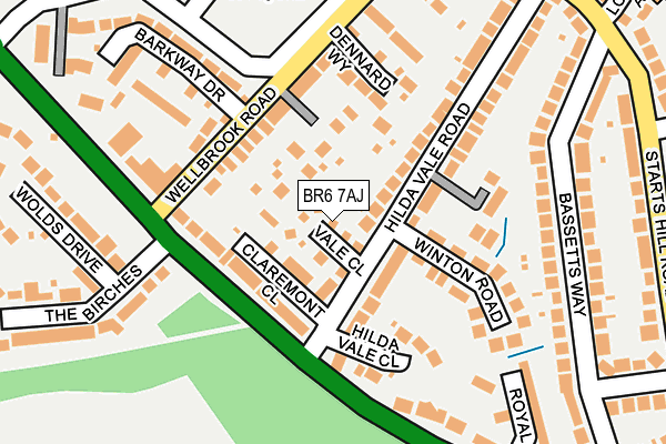 BR6 7AJ map - OS OpenMap – Local (Ordnance Survey)