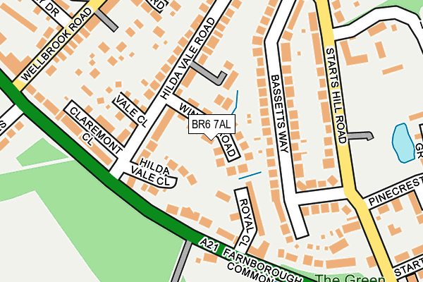 BR6 7AL map - OS OpenMap – Local (Ordnance Survey)