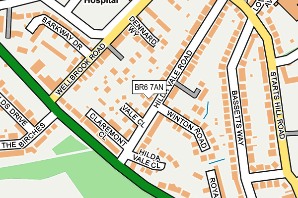 BR6 7AN map - OS OpenMap – Local (Ordnance Survey)
