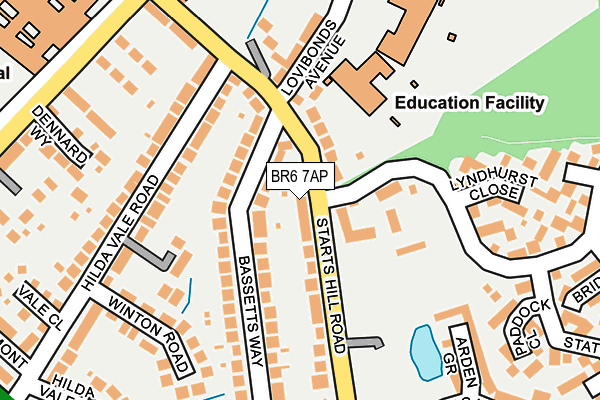 BR6 7AP map - OS OpenMap – Local (Ordnance Survey)