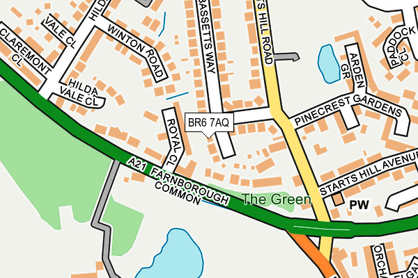 BR6 7AQ map - OS OpenMap – Local (Ordnance Survey)