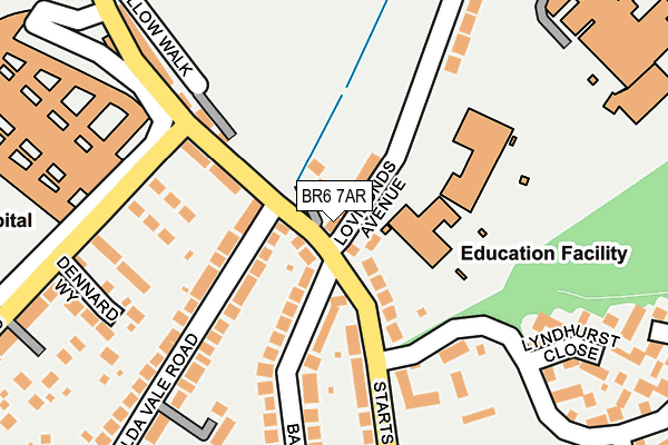 BR6 7AR map - OS OpenMap – Local (Ordnance Survey)