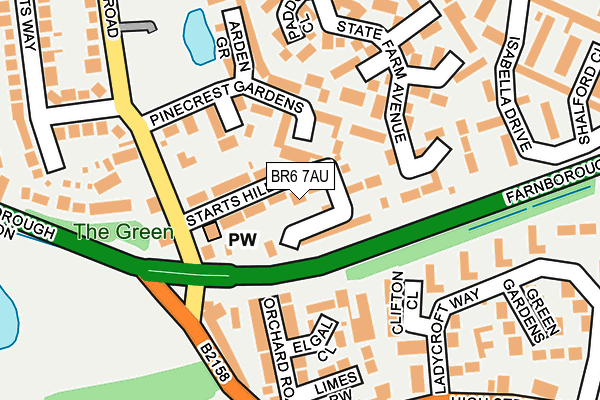 BR6 7AU map - OS OpenMap – Local (Ordnance Survey)
