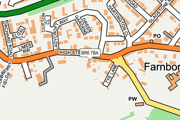 BR6 7BA map - OS OpenMap – Local (Ordnance Survey)