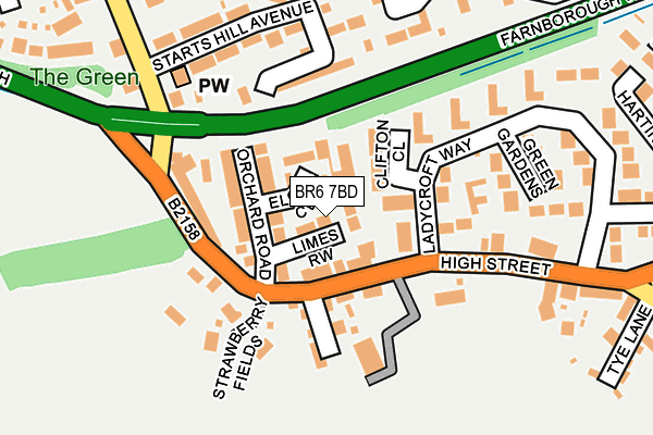 BR6 7BD map - OS OpenMap – Local (Ordnance Survey)