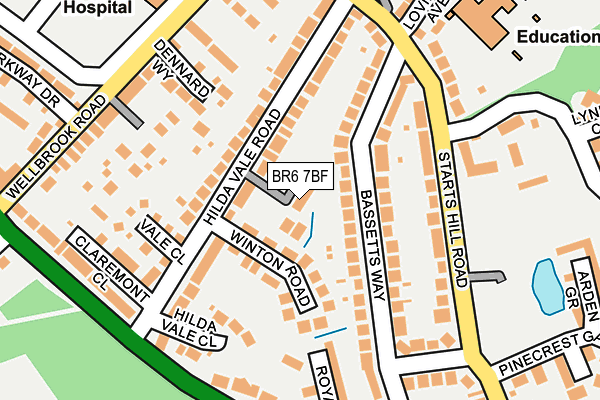 BR6 7BF map - OS OpenMap – Local (Ordnance Survey)