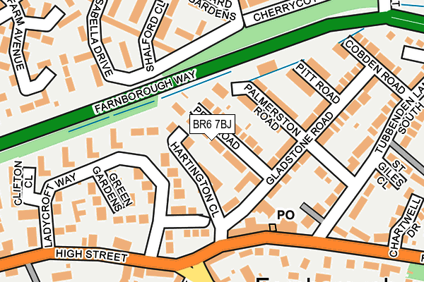 BR6 7BJ map - OS OpenMap – Local (Ordnance Survey)