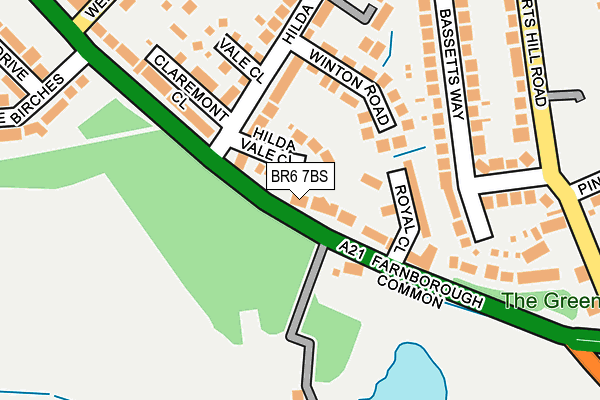BR6 7BS map - OS OpenMap – Local (Ordnance Survey)