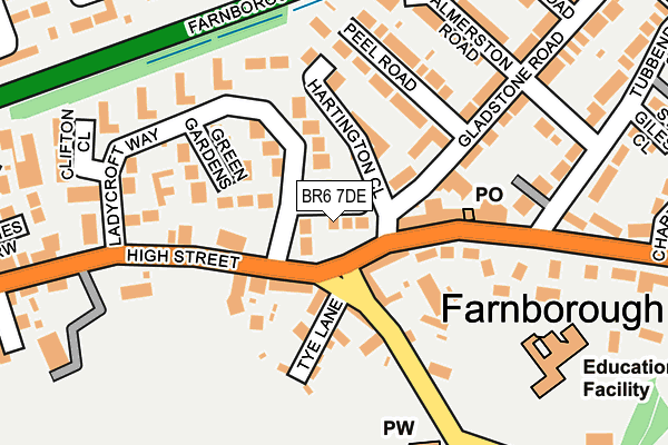 BR6 7DE map - OS OpenMap – Local (Ordnance Survey)