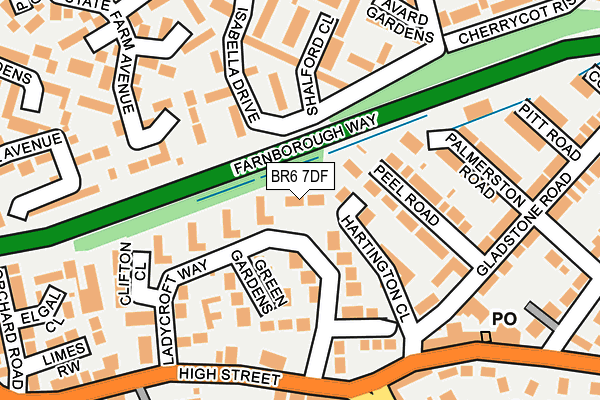 BR6 7DF map - OS OpenMap – Local (Ordnance Survey)