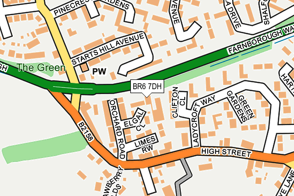 BR6 7DH map - OS OpenMap – Local (Ordnance Survey)