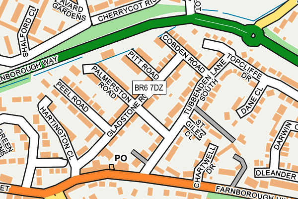 BR6 7DZ map - OS OpenMap – Local (Ordnance Survey)