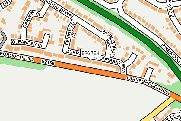 BR6 7EH map - OS OpenMap – Local (Ordnance Survey)