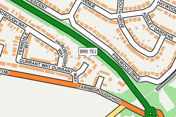 BR6 7EJ map - OS OpenMap – Local (Ordnance Survey)