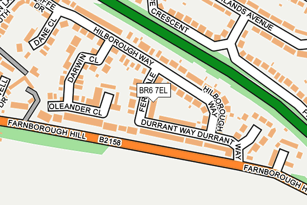 BR6 7EL map - OS OpenMap – Local (Ordnance Survey)
