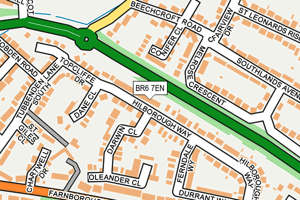 BR6 7EN map - OS OpenMap – Local (Ordnance Survey)