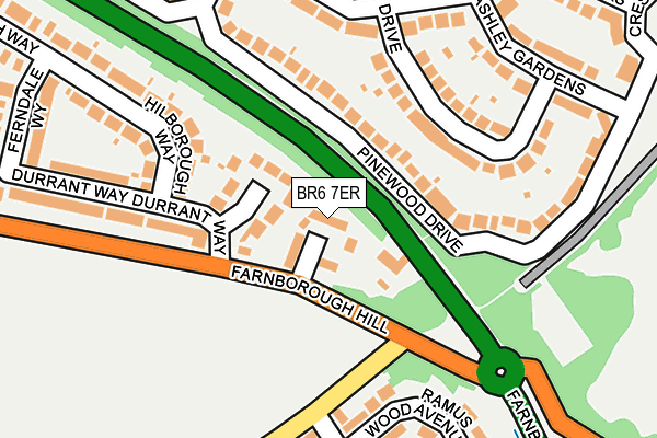 BR6 7ER map - OS OpenMap – Local (Ordnance Survey)