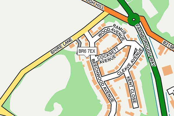BR6 7EX map - OS OpenMap – Local (Ordnance Survey)