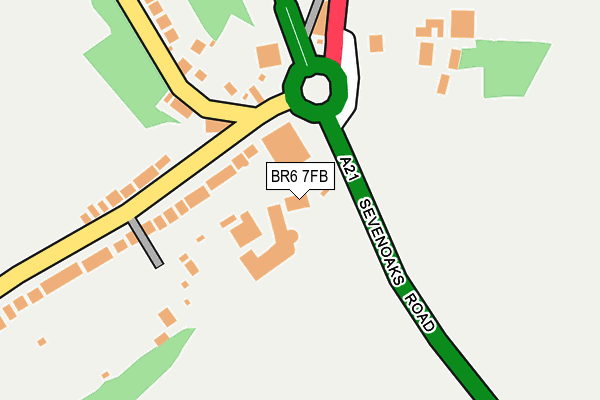 BR6 7FB map - OS OpenMap – Local (Ordnance Survey)