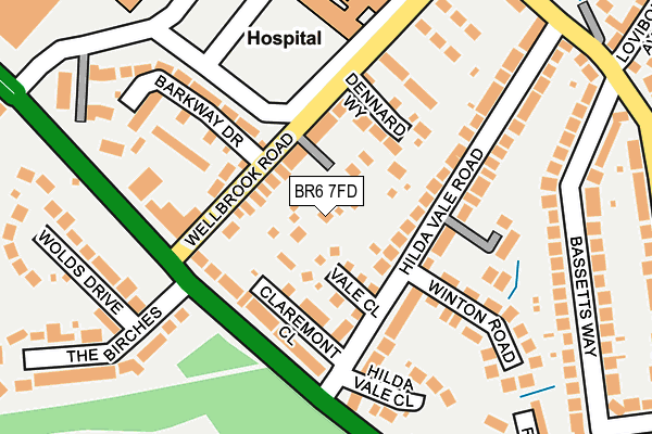 BR6 7FD map - OS OpenMap – Local (Ordnance Survey)