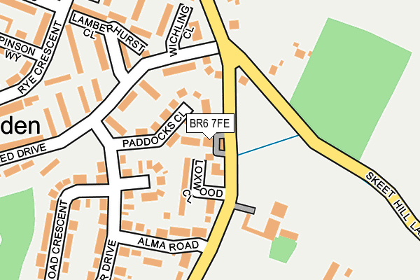 BR6 7FE map - OS OpenMap – Local (Ordnance Survey)