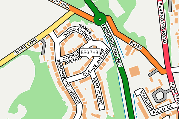BR6 7HB map - OS OpenMap – Local (Ordnance Survey)