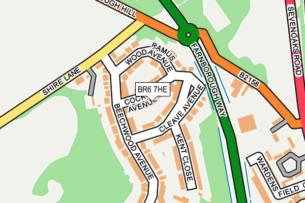 BR6 7HE map - OS OpenMap – Local (Ordnance Survey)