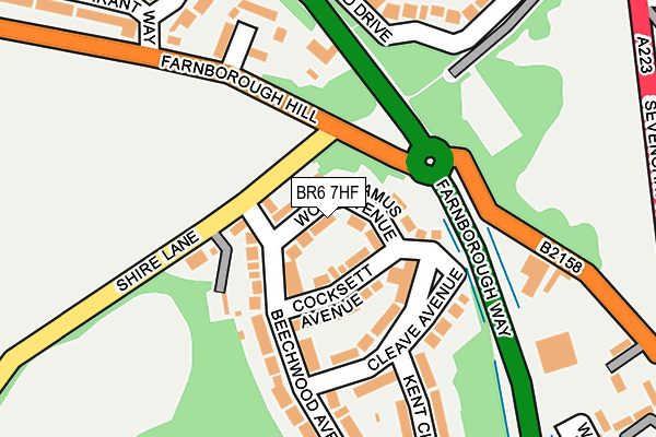BR6 7HF map - OS OpenMap – Local (Ordnance Survey)