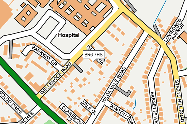 BR6 7HS map - OS OpenMap – Local (Ordnance Survey)