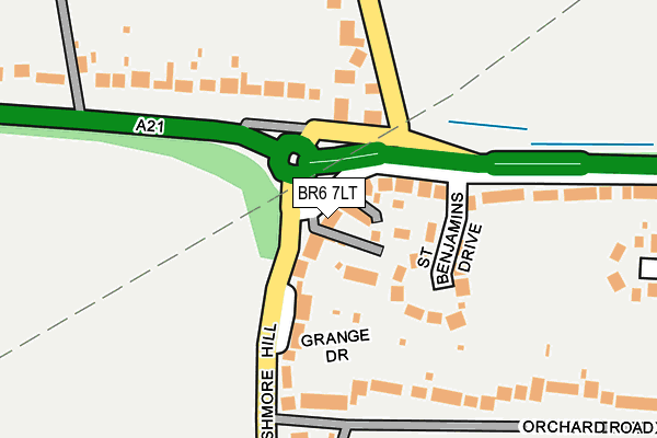 BR6 7LT map - OS OpenMap – Local (Ordnance Survey)