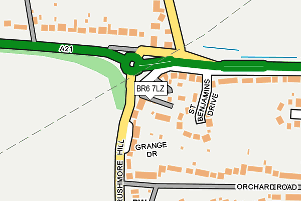 BR6 7LZ map - OS OpenMap – Local (Ordnance Survey)