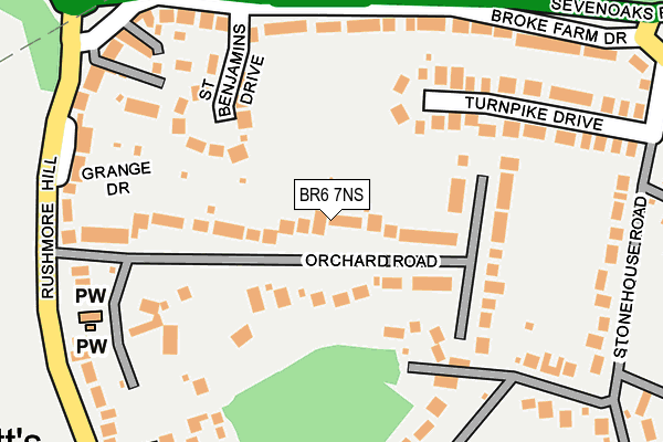 BR6 7NS map - OS OpenMap – Local (Ordnance Survey)