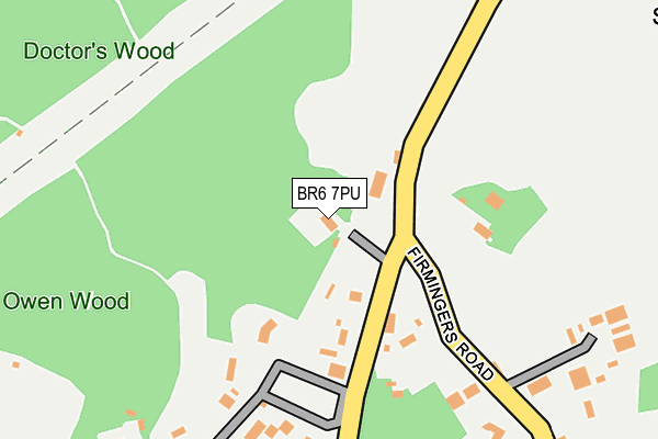 BR6 7PU map - OS OpenMap – Local (Ordnance Survey)