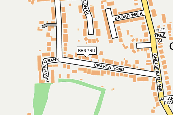 BR6 7RU map - OS OpenMap – Local (Ordnance Survey)