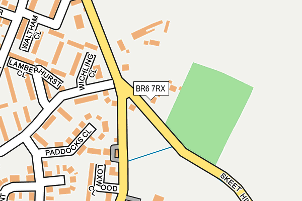 BR6 7RX map - OS OpenMap – Local (Ordnance Survey)