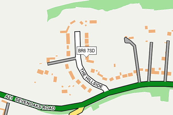 BR6 7SD map - OS OpenMap – Local (Ordnance Survey)