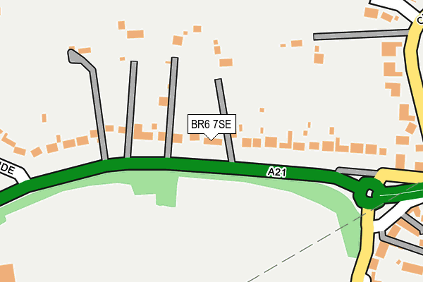 BR6 7SE map - OS OpenMap – Local (Ordnance Survey)
