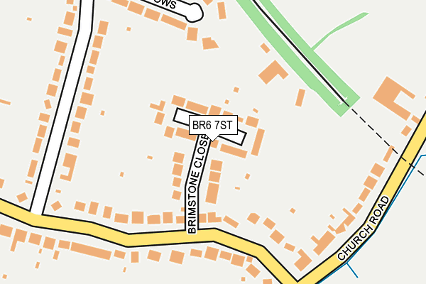 BR6 7ST map - OS OpenMap – Local (Ordnance Survey)