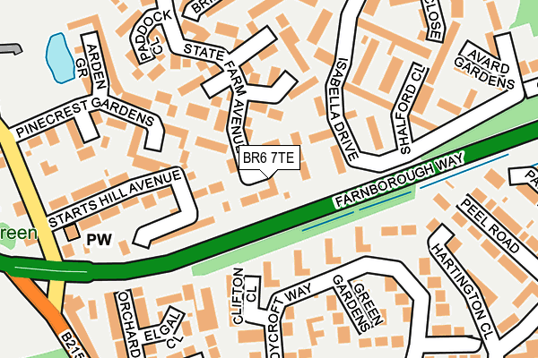 BR6 7TE map - OS OpenMap – Local (Ordnance Survey)