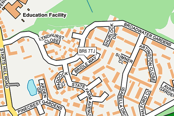 BR6 7TJ map - OS OpenMap – Local (Ordnance Survey)