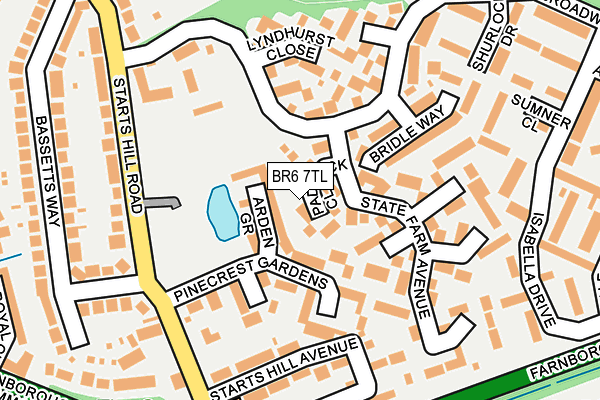 BR6 7TL map - OS OpenMap – Local (Ordnance Survey)