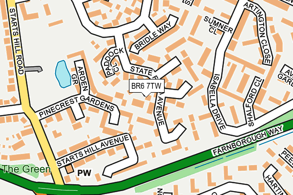 BR6 7TW map - OS OpenMap – Local (Ordnance Survey)