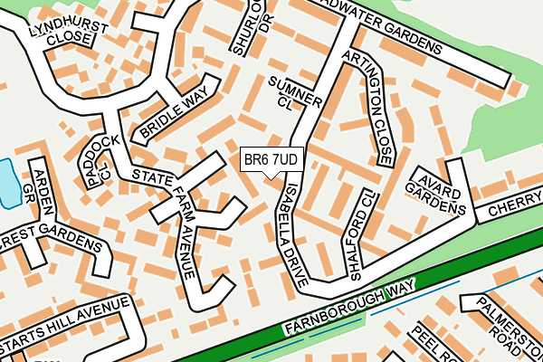 BR6 7UD map - OS OpenMap – Local (Ordnance Survey)
