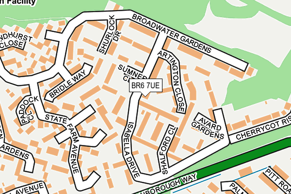 BR6 7UE map - OS OpenMap – Local (Ordnance Survey)