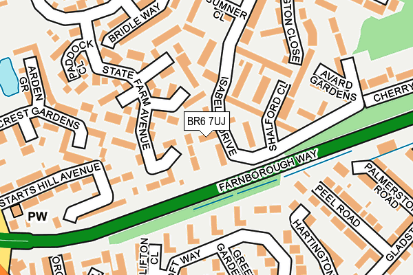 BR6 7UJ map - OS OpenMap – Local (Ordnance Survey)