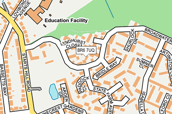 BR6 7UQ map - OS OpenMap – Local (Ordnance Survey)