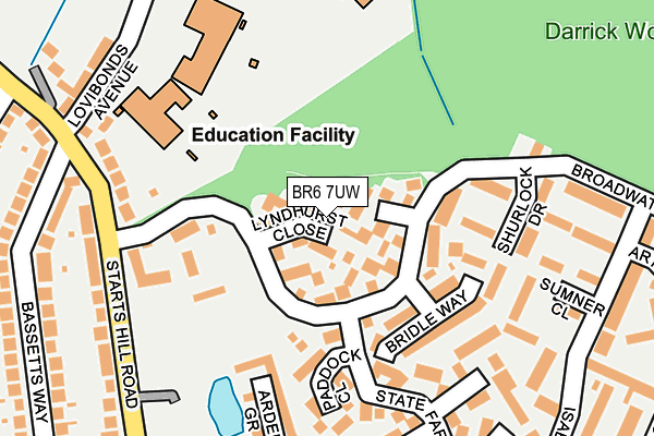 BR6 7UW map - OS OpenMap – Local (Ordnance Survey)